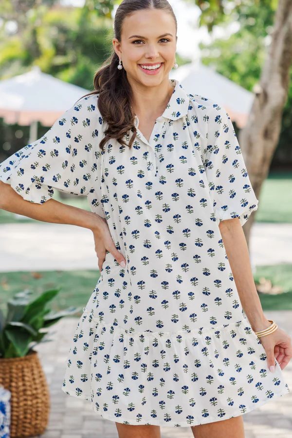 Take Care Off White Medallion Dress