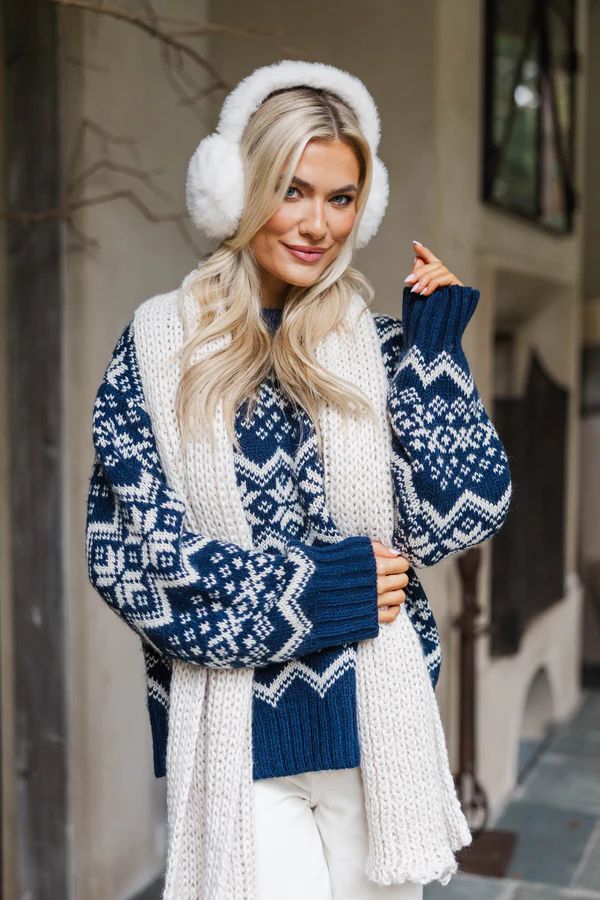 Darling Daze Navy Sweater